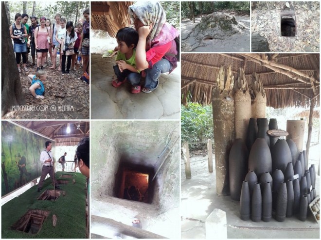 Co Chi tunnel : Many displays of human torture machines. And guerilla tactics and weapons. 